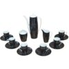 Coffee service "Goplana", design Wincenty Potacki, Cmielow porcelain, 1960s (black and white) - Image 2