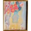 Maurice Blond / vrai nom Maurice Blumenkranc, Bouquet de fleurs sur une chaise