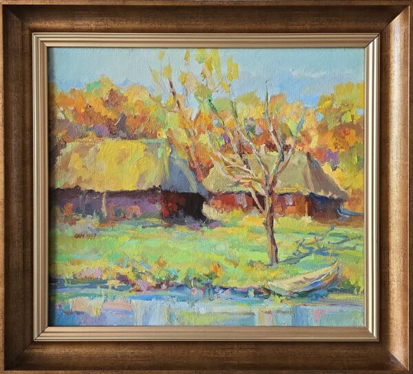 Slawomir Mieleszko, Autumn landscape with boat, 1997 - Image 2