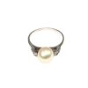 Silver ring with pearl and zircons - Image 3