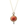 Key for pocket watch, decorated with semi-precious stone