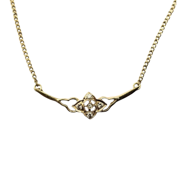 Collier en or avec diamants (14k)