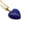 Gold necklace with lapis lazuli heart pendant (14k)