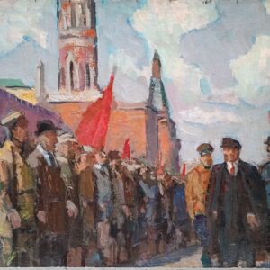 Artysta niezidentyfikowany (T. M. T.), Lenin na Placu Czerwonym, 1957