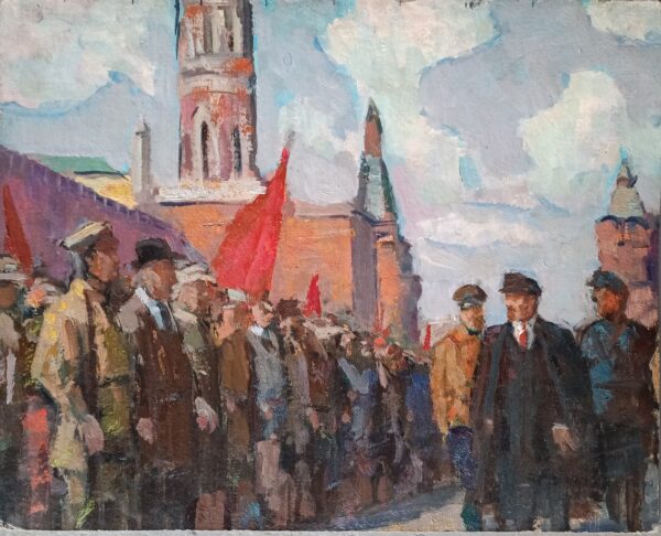 Artysta niezidentyfikowany (T. M. T.), Lenin na Placu Czerwonym, 1957