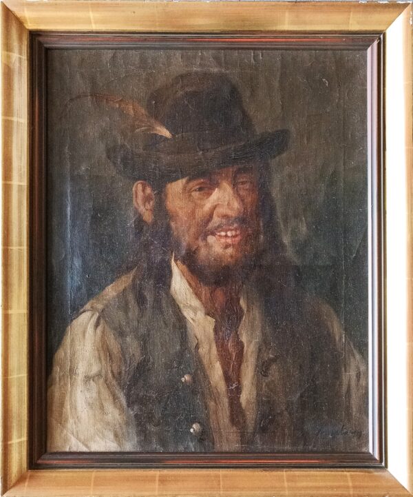 Artysta nieznany, Portret mężczyzny w kapeluszu, 1929