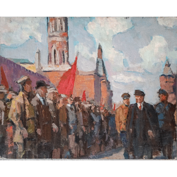 Artysta niezidentyfikowany (T. M. T.), Lenin na Placu Czerwonym, 1957