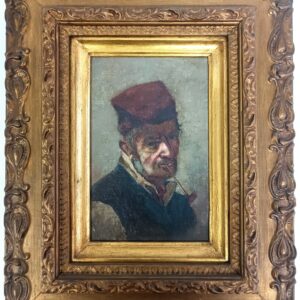 Szkoła holenderska (XIX w.), Portret mężczyzny z fajką