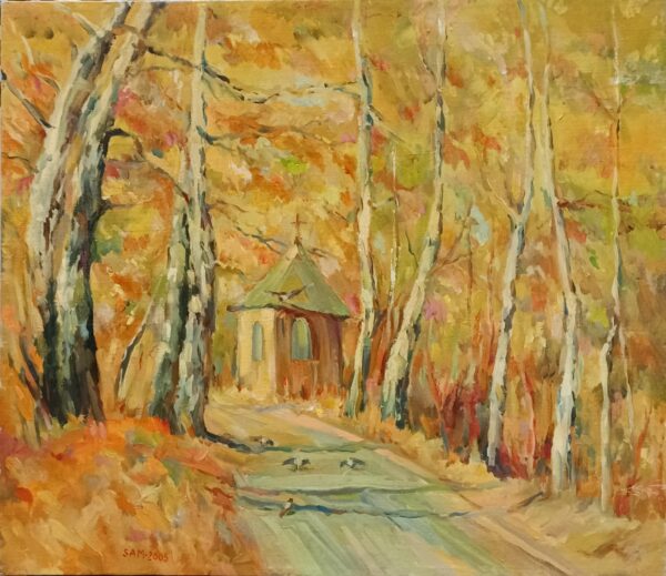 Sławomir Mieleszko, Leśna kapliczka jesienią, 2005 - obrazek 2