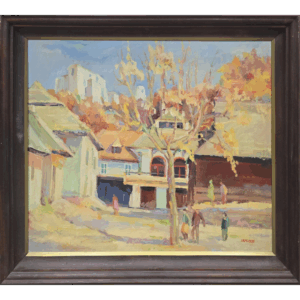 Sławomir Mieleszko, Pejzaż miejski z drzewem, 1999