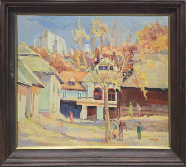 Sławomir Mieleszko, Pejzaż miejski z drzewem, 1999 - obrazek 2