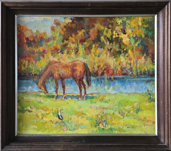 Sławomir Mieleszko, Pejzaż z bocianem, 1998 - obrazek 2