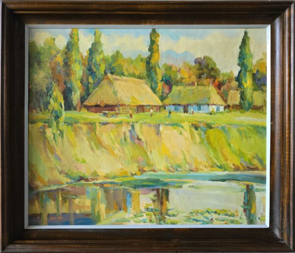 Sławomir Mieleszko, Pejzaż z chatami, 1999 - obrazek 2