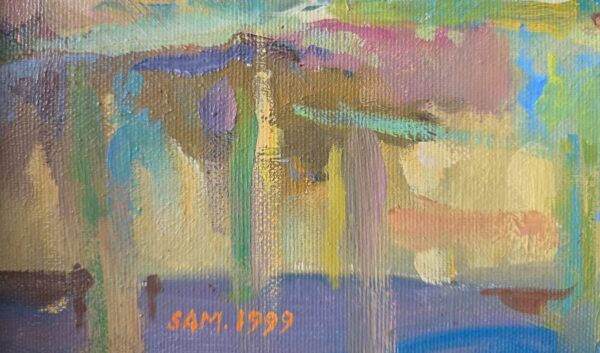 Sławomir Mieleszko, Pejzaż z chatami, 1999 - obrazek 3
