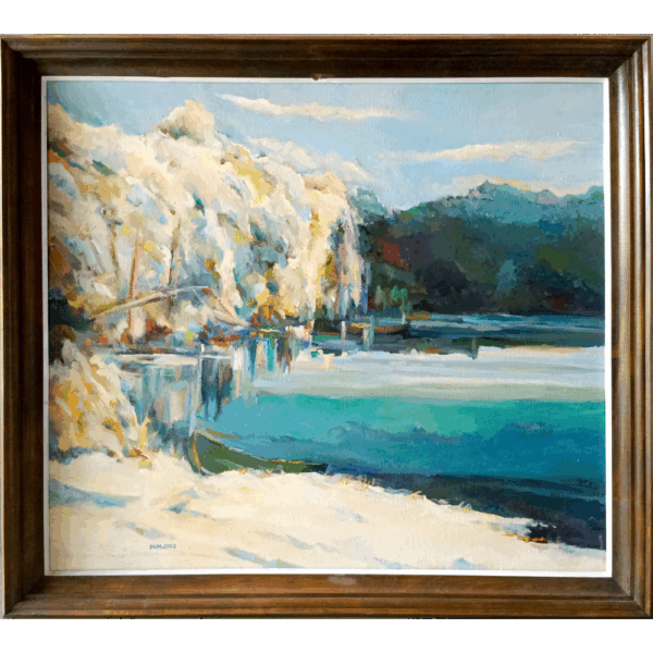 Sławomir Mieleszko, Pejzaż z łodzią, 2002