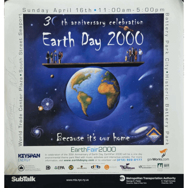 Rafał Olbiński, Earth Day 2000 (z odręcznym podpisem i dedykacją dla Jima Carreya)