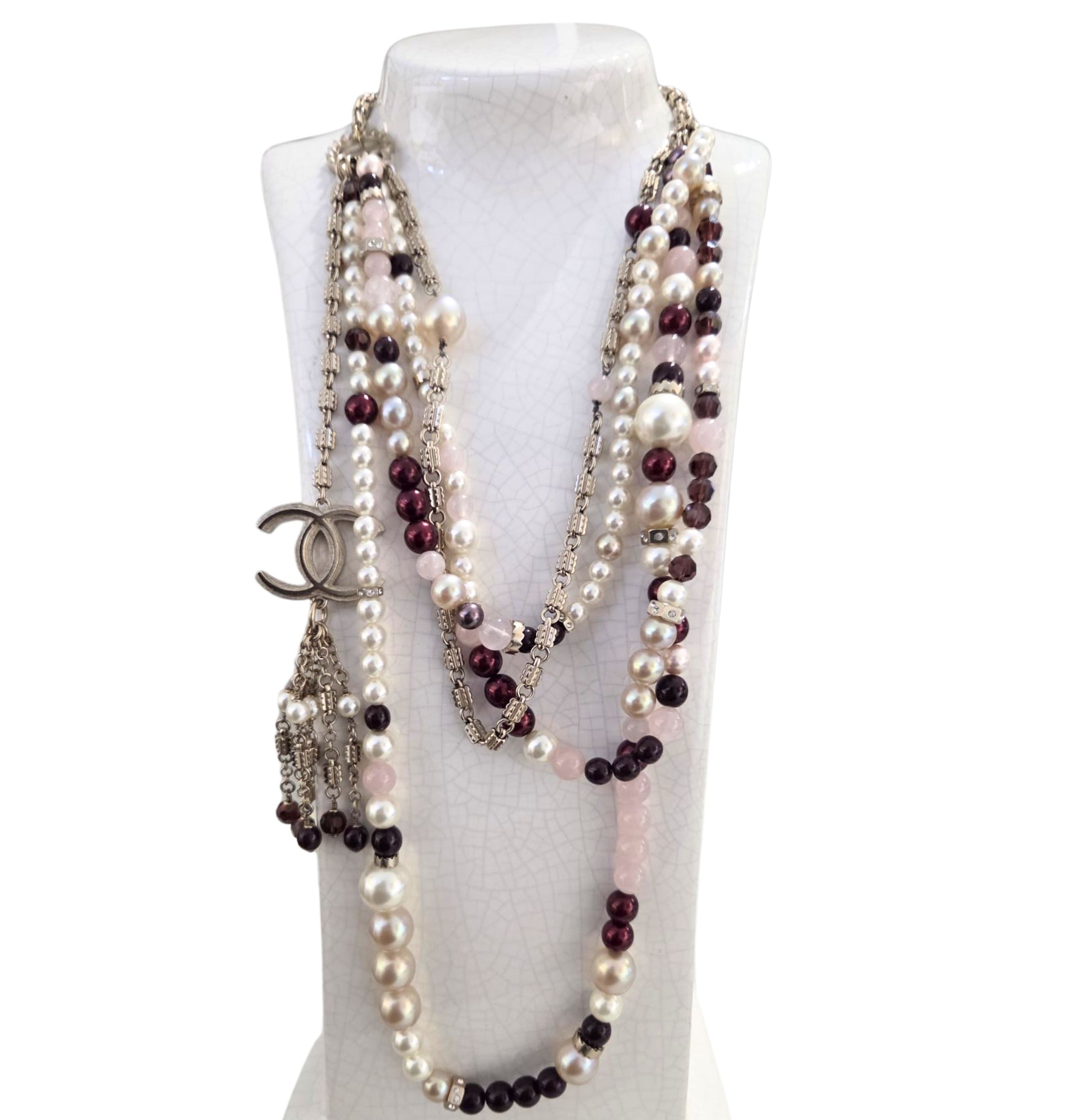 Efektowna kolia, model logo CC, Chanel - obrazek 2