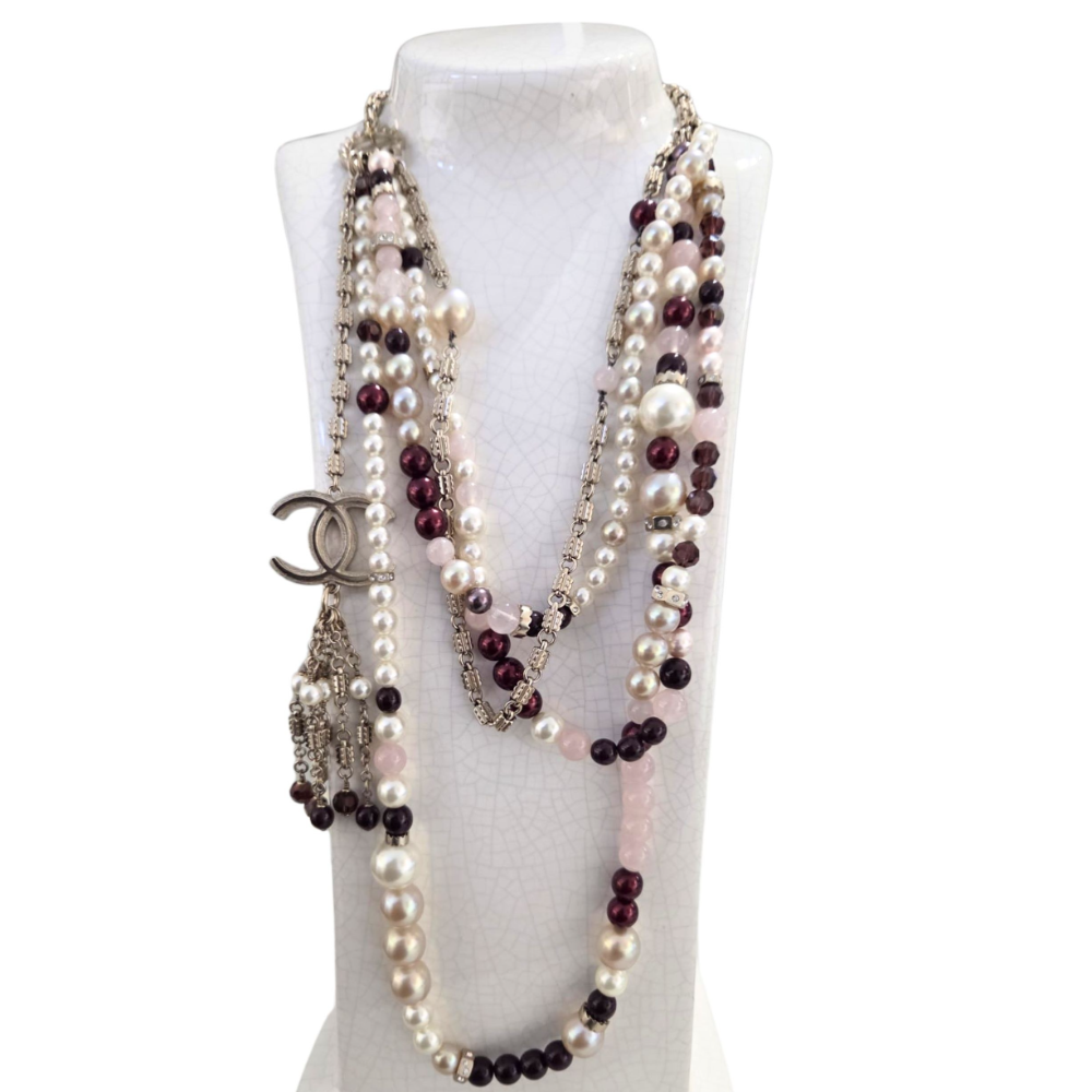 Efektowna kolia, model logo CC, Chanel