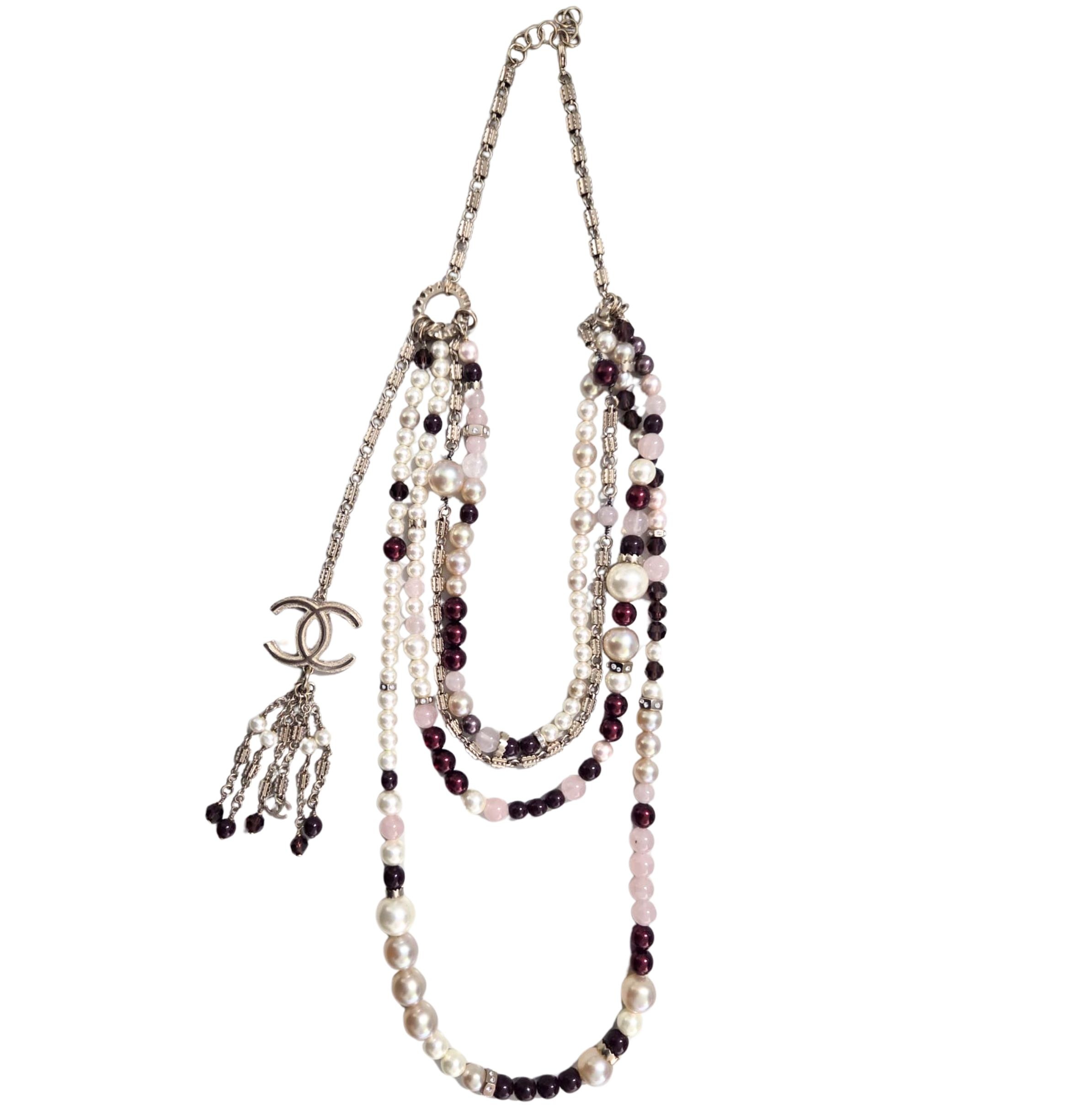 Efektowna kolia, model logo CC, Chanel - obrazek 3