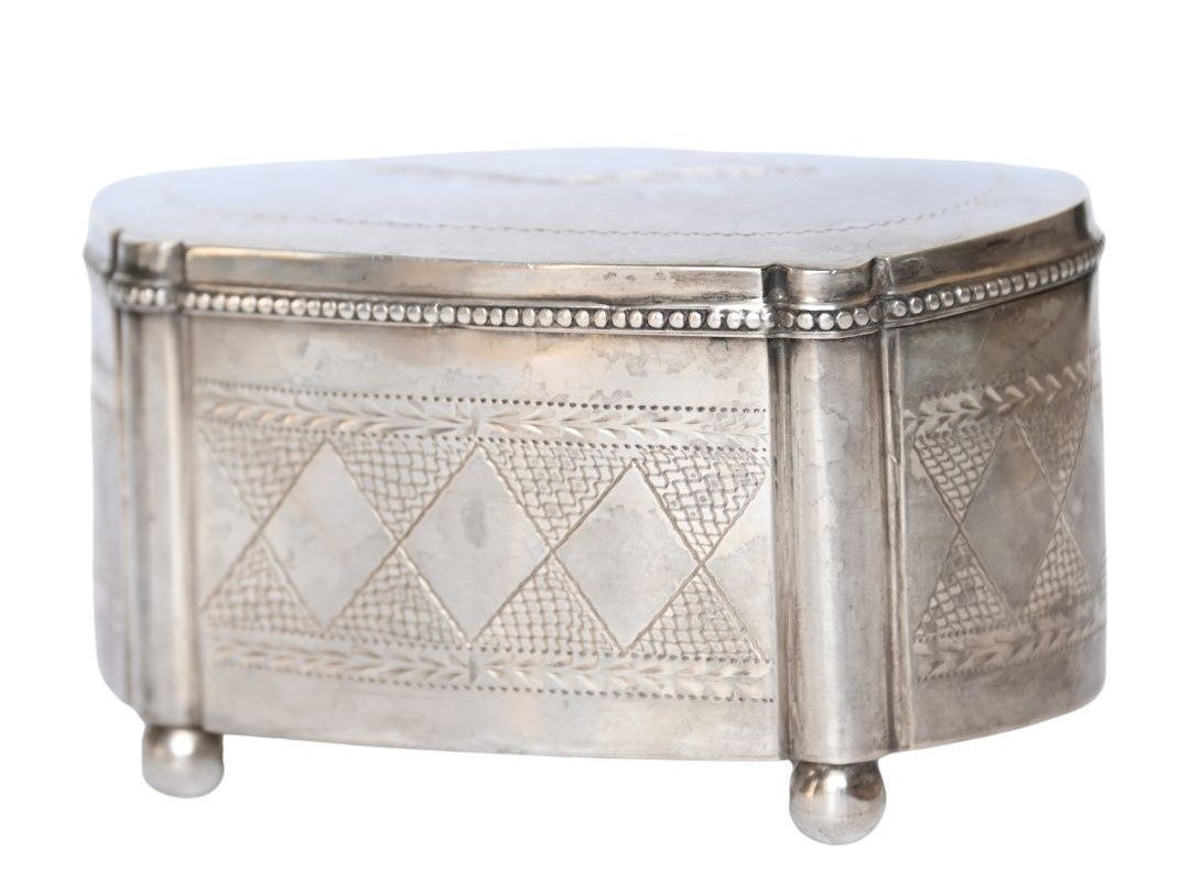 ArtKrak srebrna cukiernica krakow art deco aukcja varia